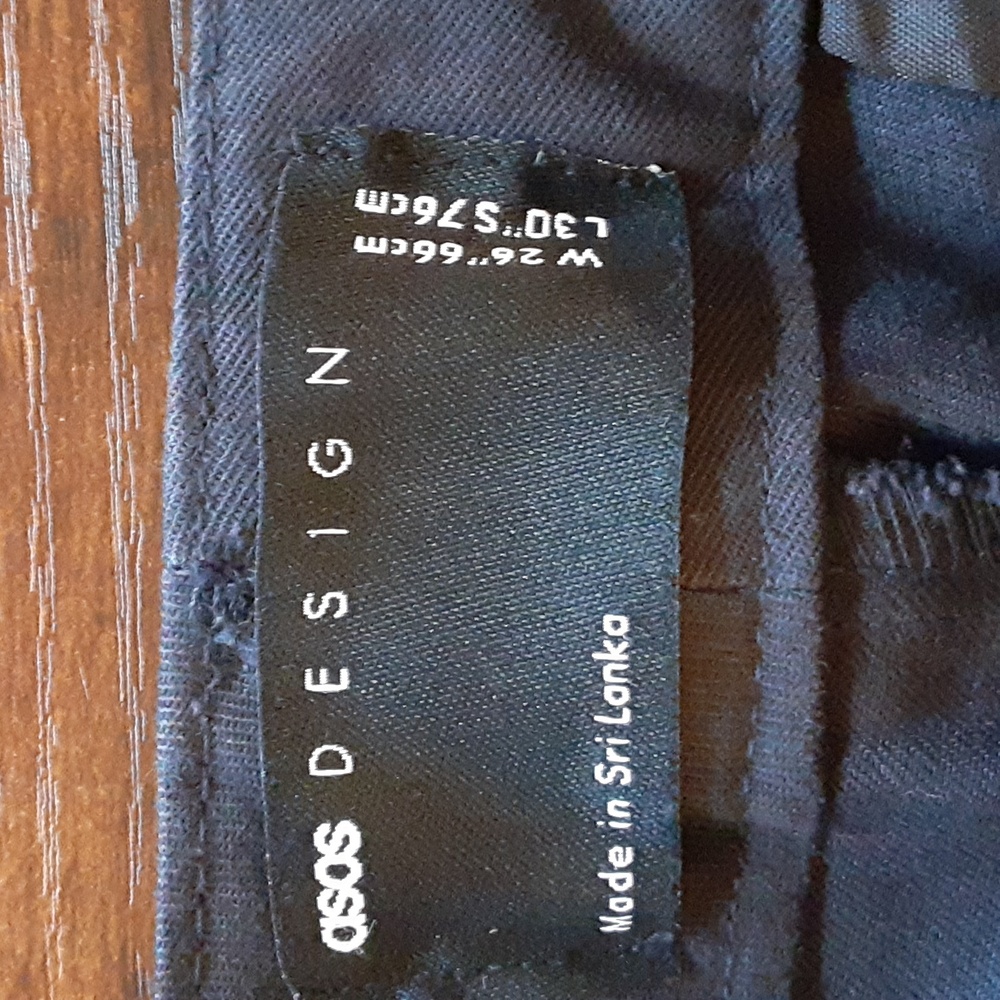 ASOS DESIGN Skinny Chinos In Navy Pants - Picture 2 of 8